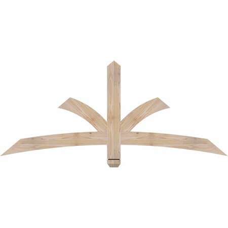 Ekena Millwork Davenport Smooth Timber Gable Bracket, Douglas Fir, 60"W x 25"H x 1 1/2"D x 3 1/2"F, 10/12 Pitch GBW060X25X0204DAV00SDF